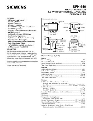 SFH640-1 Datasheet PDF Siemens AG