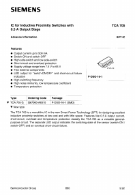 TCA705G Datasheet PDF Siemens AG