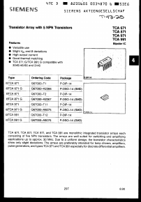 TCA871G Datasheet PDF Siemens AG