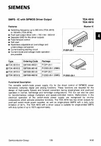 TDA4918A Datasheet PDF Siemens AG