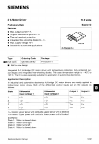 TLE4204 Datasheet PDF Siemens AG
