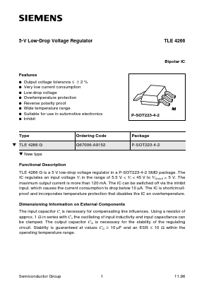 TLE4266 Datasheet PDF Siemens AG