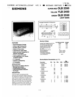 YLB2450 Datasheet PDF Siemens AG