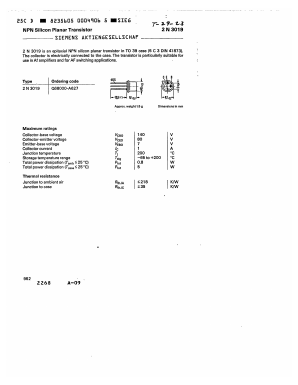 2N3019 Datasheet PDF Siemens AG