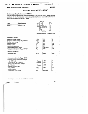 AF379 Datasheet PDF Siemens AG