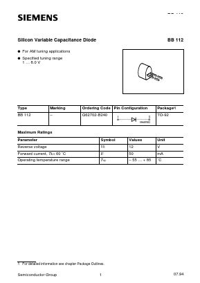 Q62702-B240 Datasheet PDF Siemens AG