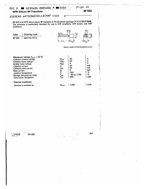 BF502 Datasheet PDF Siemens AG