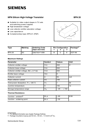 Q62702-F1058 Datasheet PDF Siemens AG