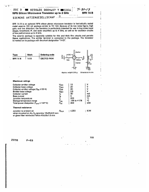 BFR14B Datasheet PDF Siemens AG