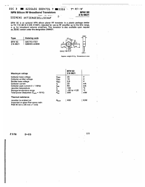 2N6621 Datasheet PDF Siemens AG