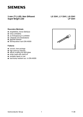 LG3341-M Datasheet PDF Siemens AG