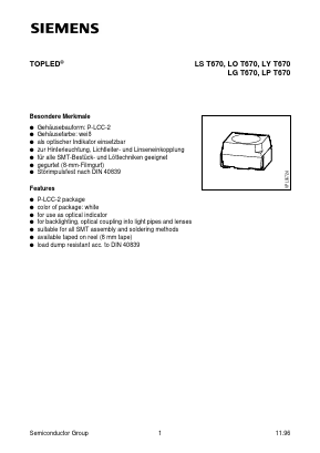 Q62703-Q3146 Datasheet PDF Siemens AG