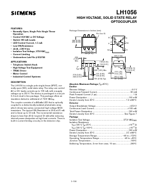 LH1056 Datasheet PDF Siemens AG