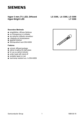 LA3366-Q Datasheet PDF Siemens AG