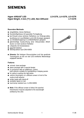 LAK376-U Datasheet PDF Siemens AG