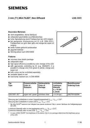 Q62703-Q2296 Datasheet PDF Siemens AG
