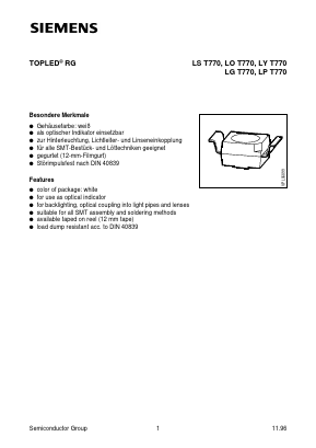LGT770-J Datasheet PDF Siemens AG