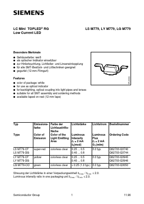 LGM779 Datasheet PDF Siemens AG