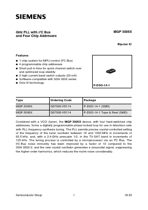 MGP3006X Datasheet PDF Siemens AG