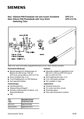 Q62702-P1671 Datasheet PDF Siemens AG