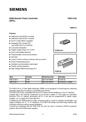 PSB2120 Datasheet PDF Siemens AG