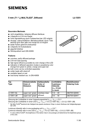 LU5351-JM Datasheet PDF Siemens AG