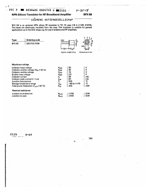 BFX89 Datasheet PDF Siemens AG