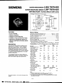 LSGT670-HO Datasheet PDF Siemens AG