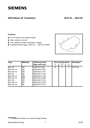 Q62702-C954 Datasheet PDF Siemens AG