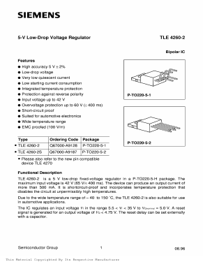 TLE4260-2S Datasheet PDF Siemens AG