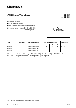 Q68000-A2285 Datasheet PDF Siemens AG
