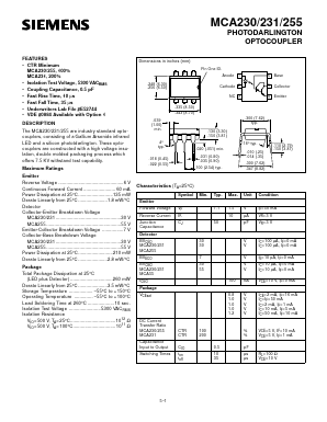 MCA255 Datasheet PDF Siemens AG