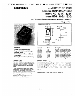 HD1131G_ Datasheet PDF Siemens AG