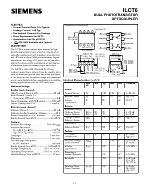 ILCT6 Datasheet PDF Siemens AG