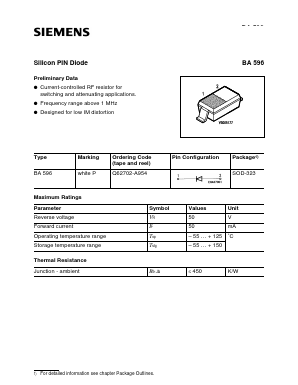 Q62702-A954 Datasheet PDF Siemens AG