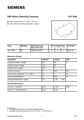 Q68000-A8397 Datasheet PDF Siemens AG