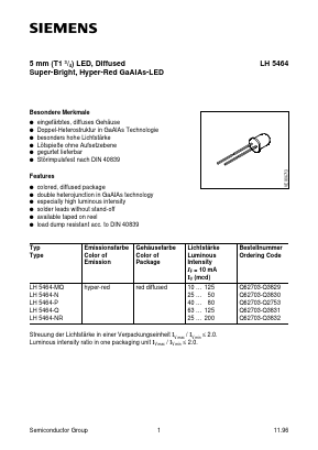 LH5464-N Datasheet PDF Siemens AG