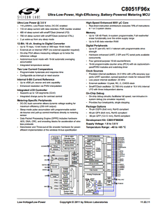 C8051F96X Datasheet PDF Silicon Laboratories