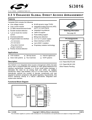 SI3016-F-FS Datasheet PDF Silicon Laboratories