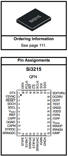 SI3215M-X-GM Datasheet PDF Silicon Laboratories