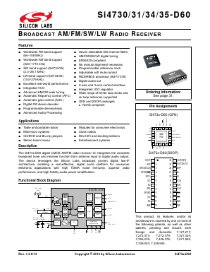 SI4730-D60 Datasheet PDF Silicon Laboratories
