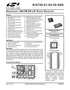 SI4735-D60 Datasheet PDF Silicon Laboratories