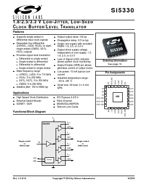 SI5330G-A00217-GM Datasheet PDF Silicon Laboratories
