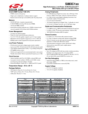 SIM3C154 Datasheet PDF Silicon Laboratories