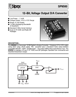 SP9500 Datasheet PDF Signal Processing Technologies