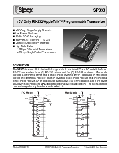SP333CT Datasheet PDF Signal Processing Technologies
