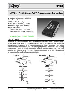 SP333CT Datasheet PDF Signal Processing Technologies