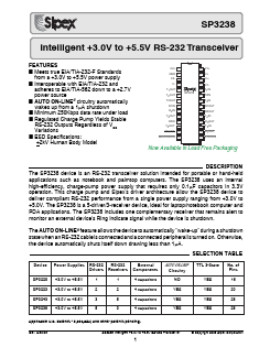 SP3238CY Datasheet PDF Signal Processing Technologies