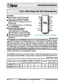 SP3232EUCN-L/TR Datasheet PDF Signal Processing Technologies