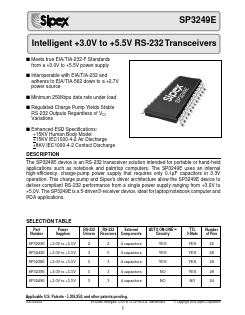 SP3249EEA Datasheet PDF Signal Processing Technologies